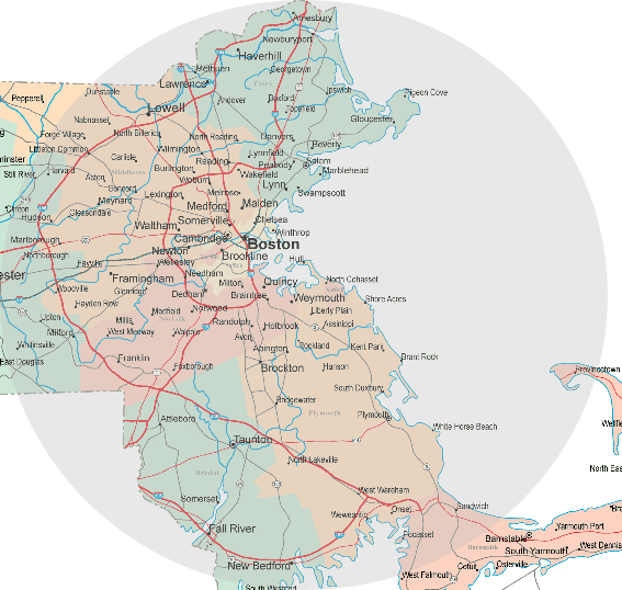 Boston Computer Consulting Area Map